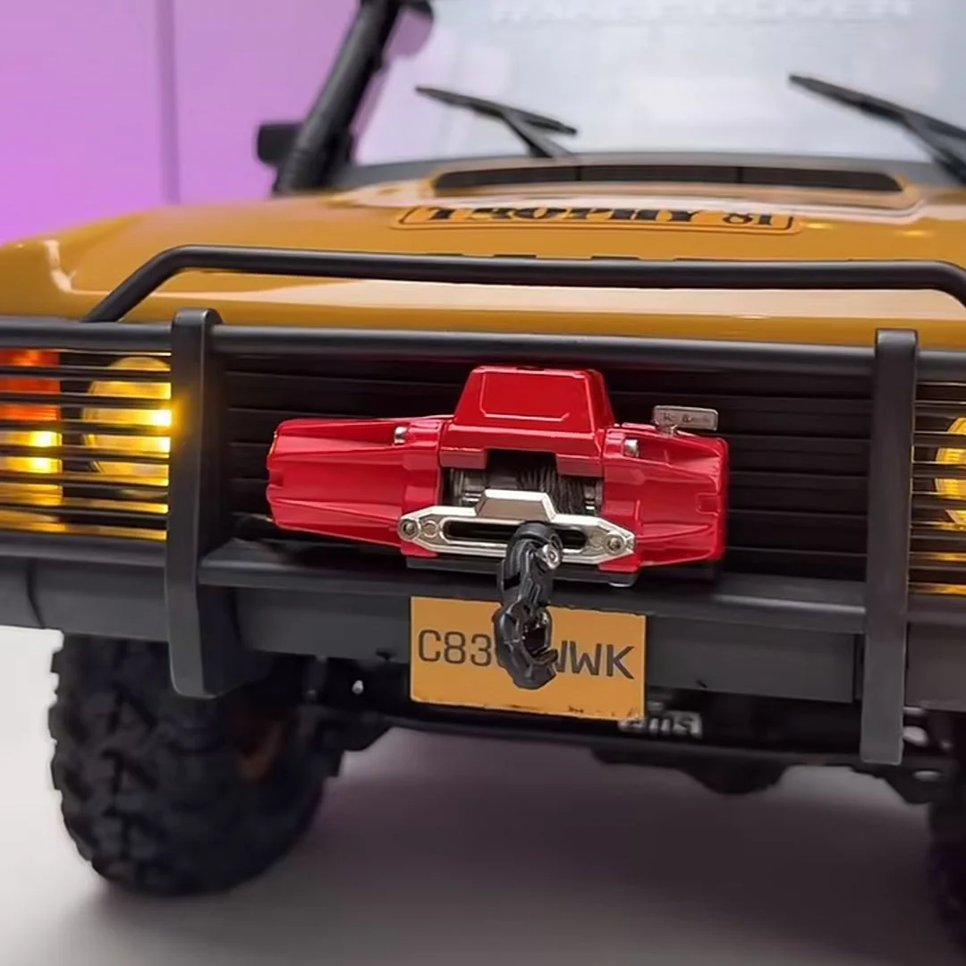 1:10 Single-Power Electric Winch (Red) - Includes Remote Controller and Receiver - Image 2