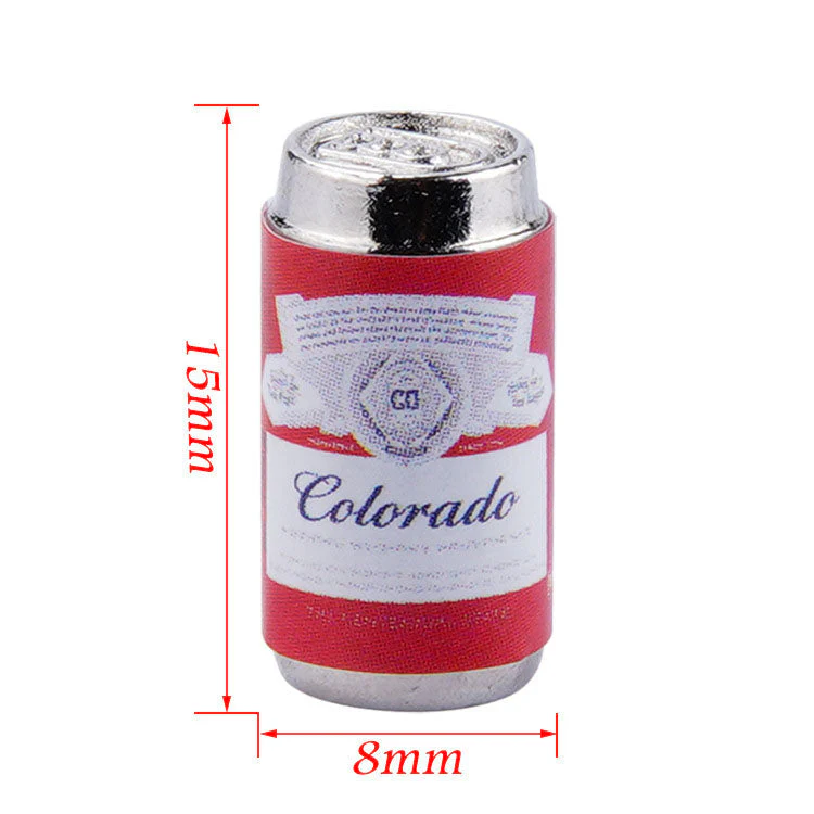 1:24 Mini Beer Cans 6Pcs Decoration - Image 4