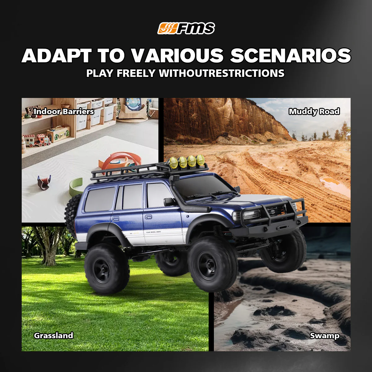 FMS 1:18 FCX18S LC80 Toyota Land Cruiser 80 S V2 RTR - Image 5