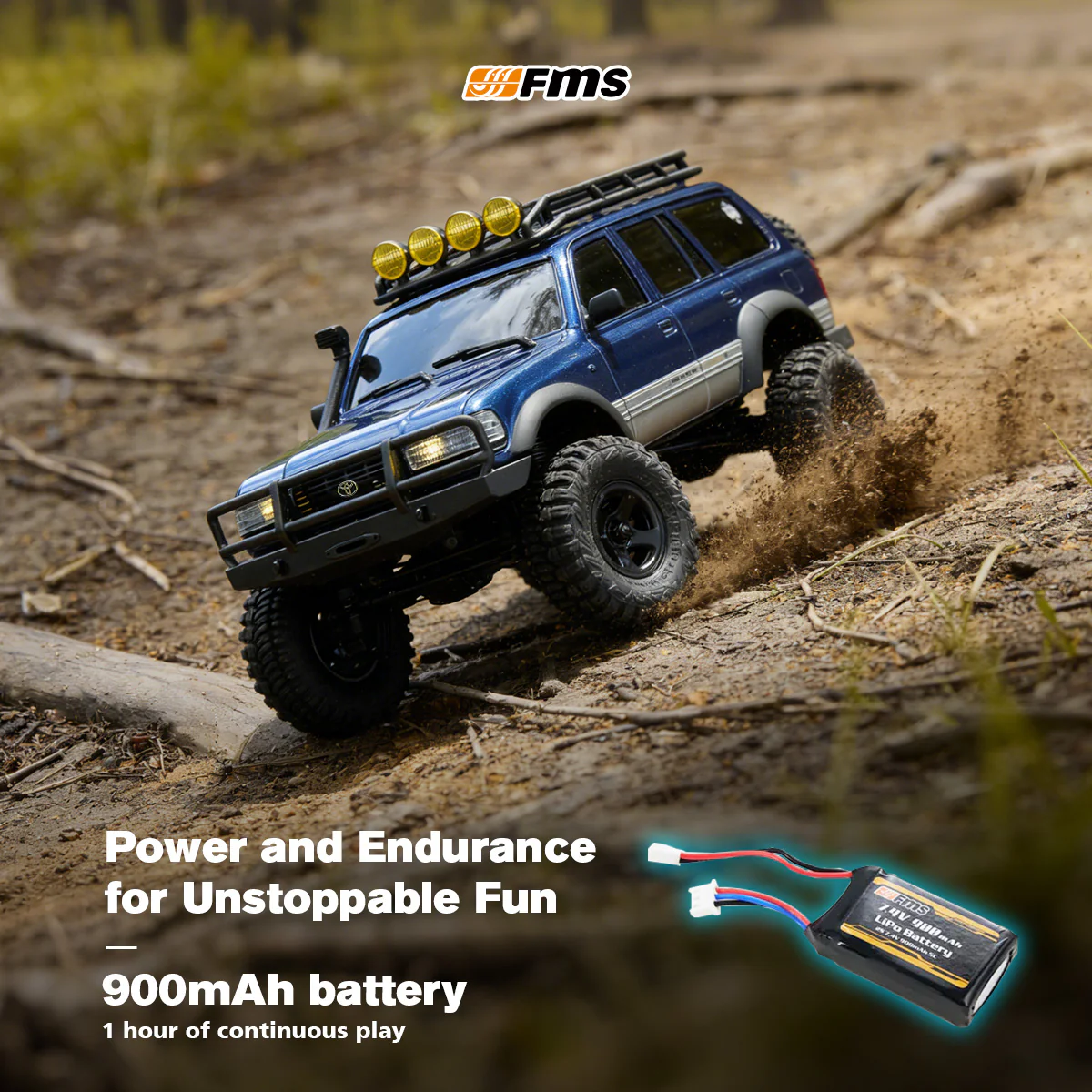 FMS 1:18 FCX18S LC80 Toyota Land Cruiser 80 S V2 RTR - Image 6