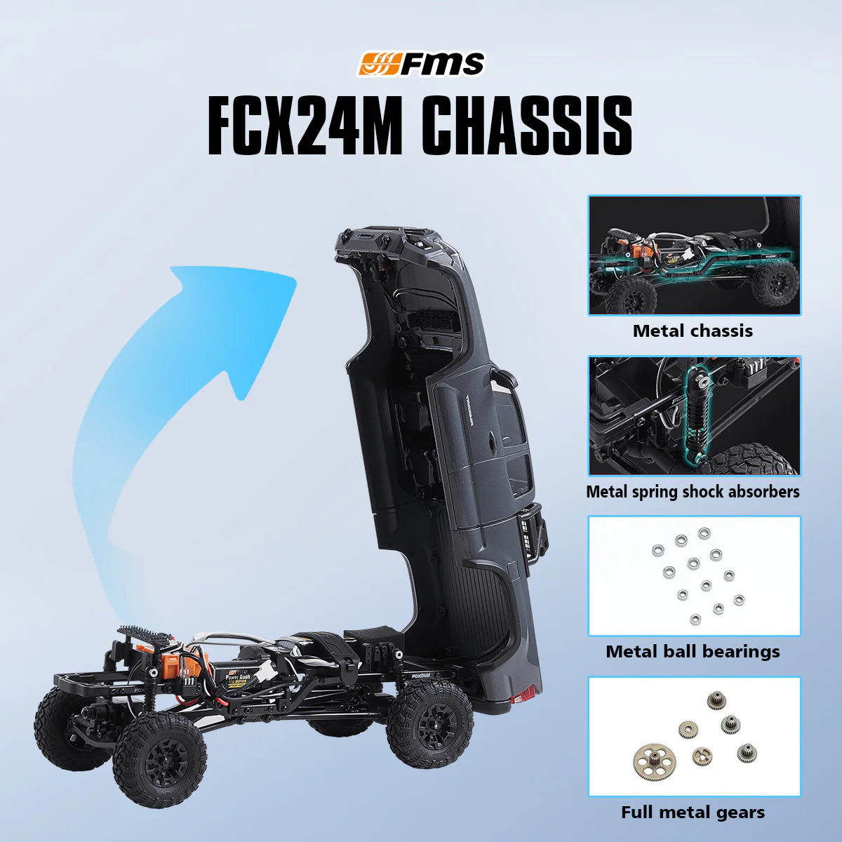 FMS 1:24 FCX24M Toyota Tacoma RTR - Image 6